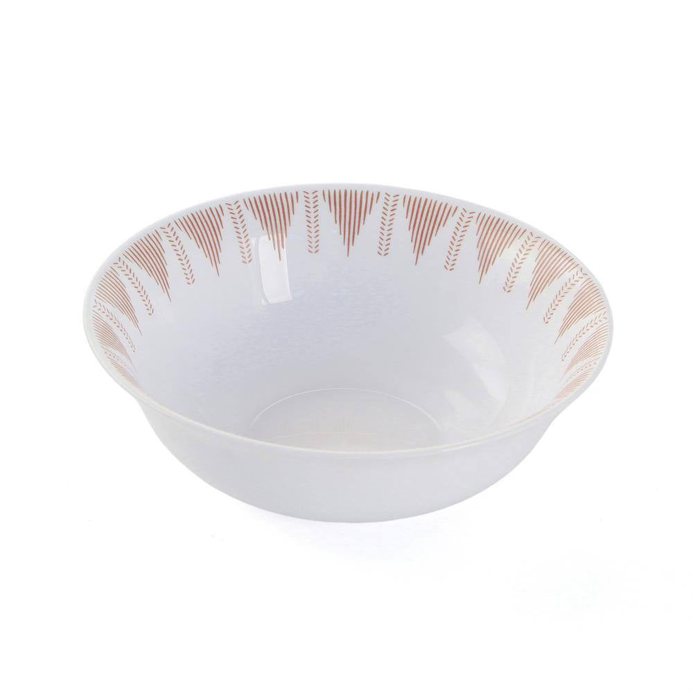 Gibson 138950 Piper Point Dinnerware Set (12 Piece) - White/Red