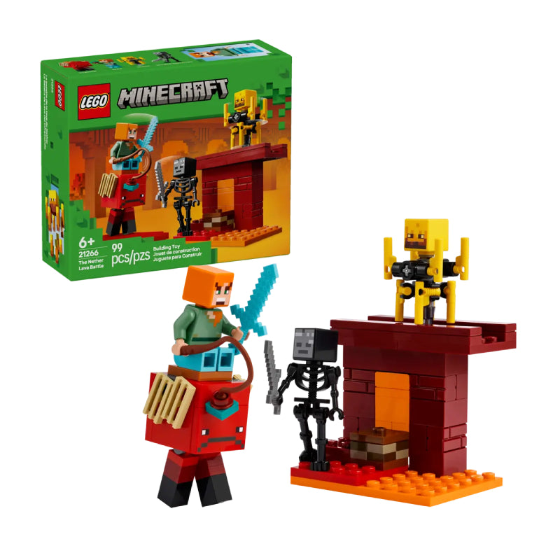 LEGO Minecraft The Nether Lava Battle Building Toy Set (99-Pieces)