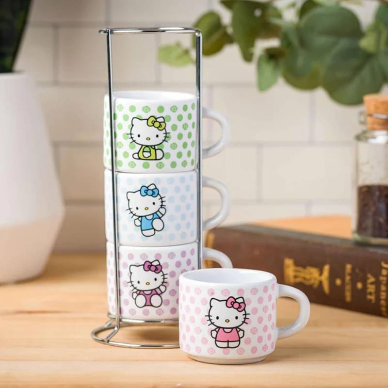 Sanrio Hello Kitty Polka Dots Stackable Mug (Set of 4)
