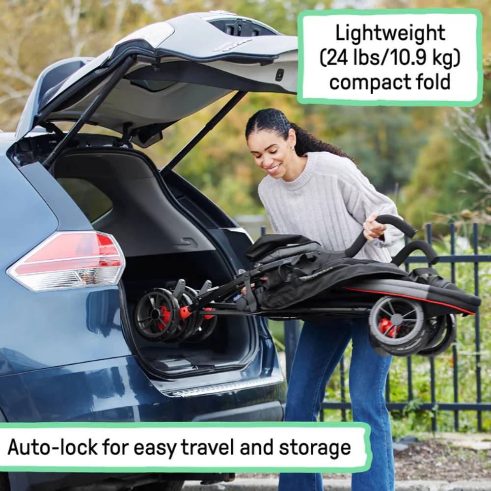 Ingenuity 3Dlite Wagon Convenience Stroller - Red/Black