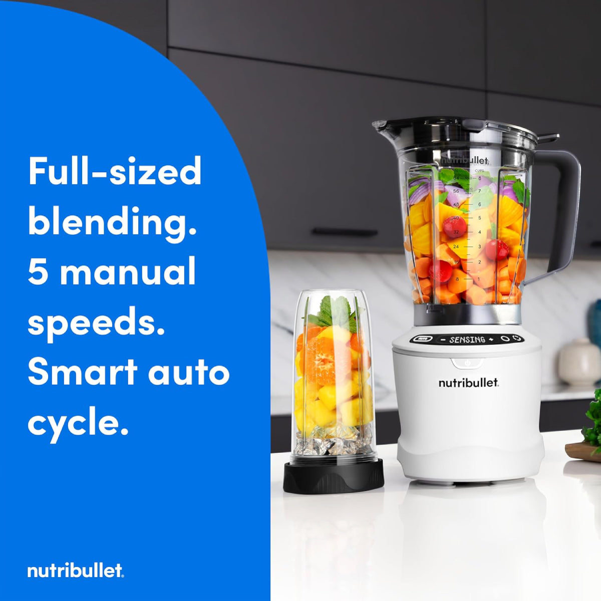 Nutribullet NBF50700AW Smart Sense Blender Set - Matte White