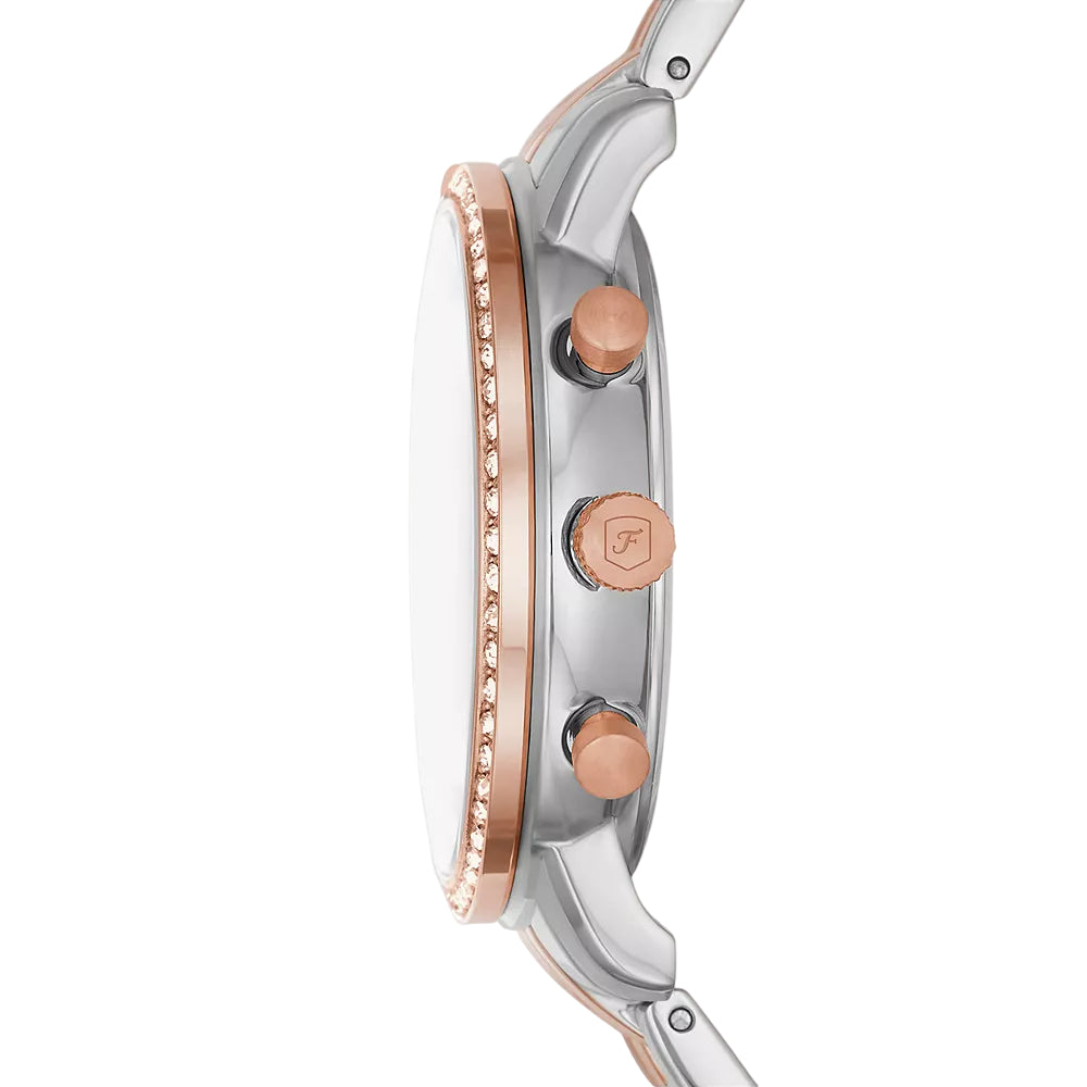 Fossil Neutra Women's 36mm Two-Tone Bracelet Watch - White Mother Of Pearl Dial