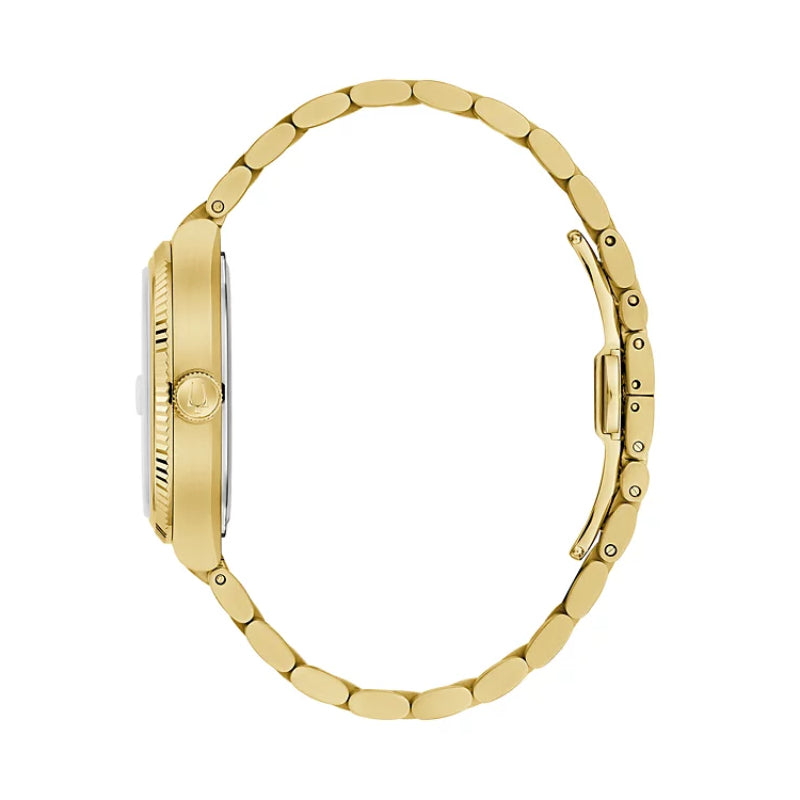 Bulova Super Seville Unisex 38mm Gold-Tone Bracelet Watch - Silver-Tone Dial