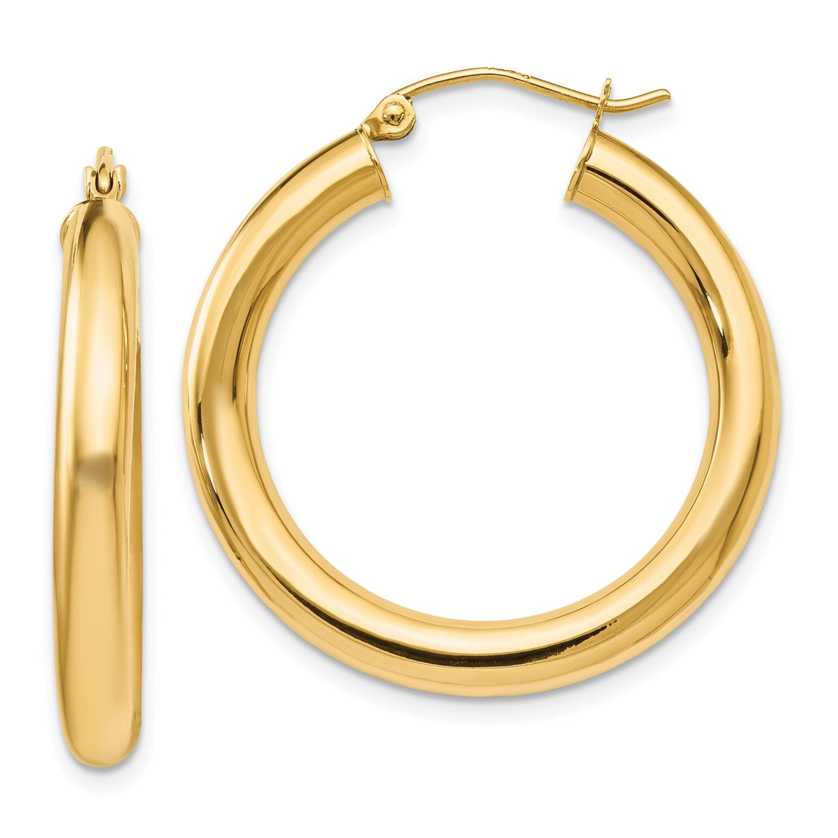 14K Leslie's Women's 4mm Hoop Earrings in 14K Yellow Gold