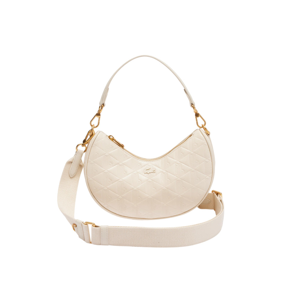 Lacoste Maheki Half Moon Bag - Bone White