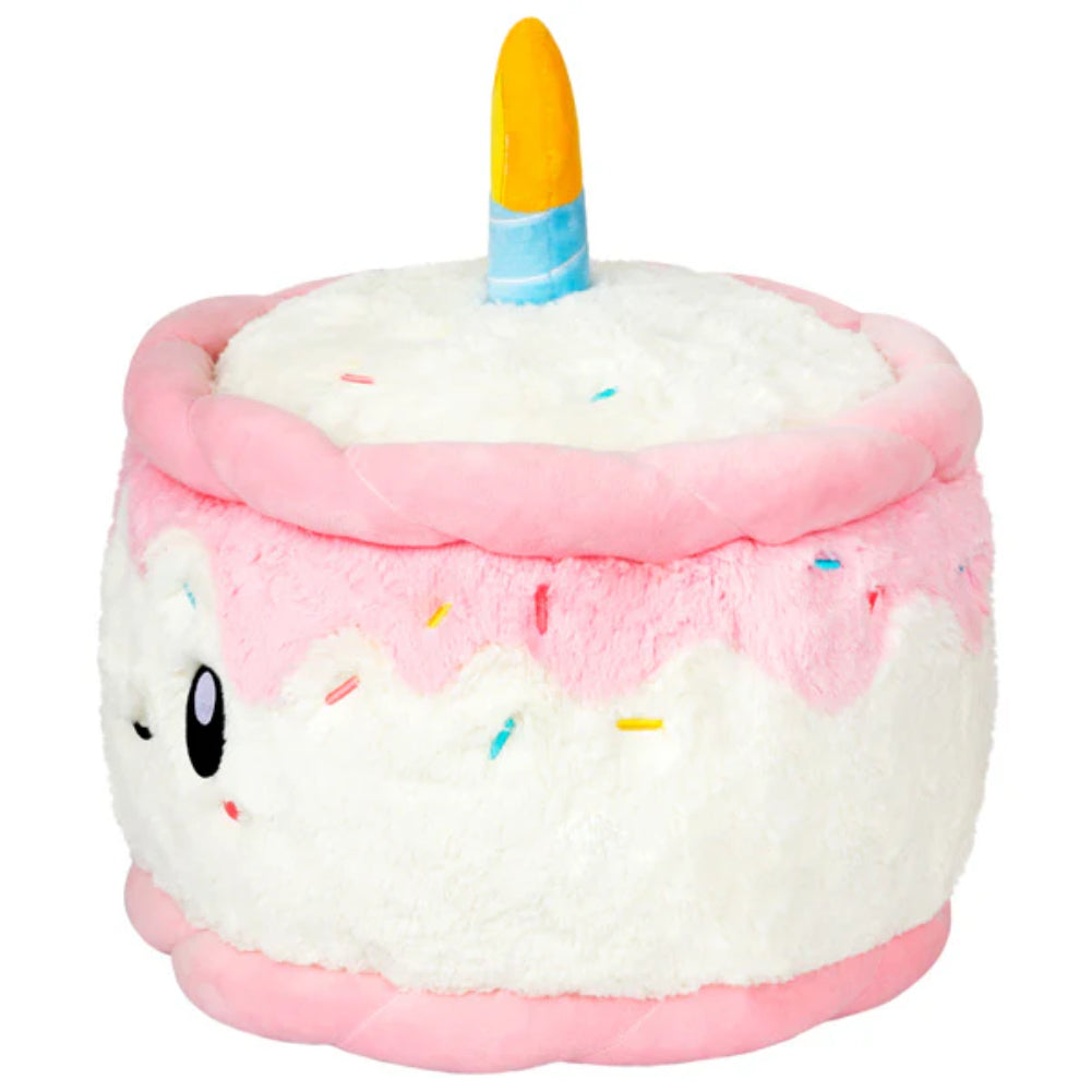 Squishable Comfort Food Happy Birthday Cake 16" Plush Toy - Pink/White