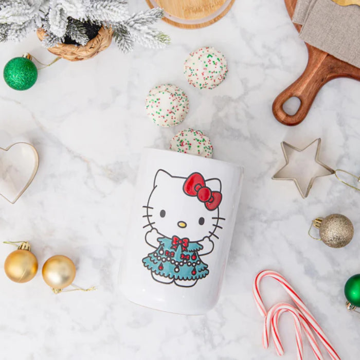 Sanrio Hello Kitty Holiday 7" Ceramic Snack Jar - White