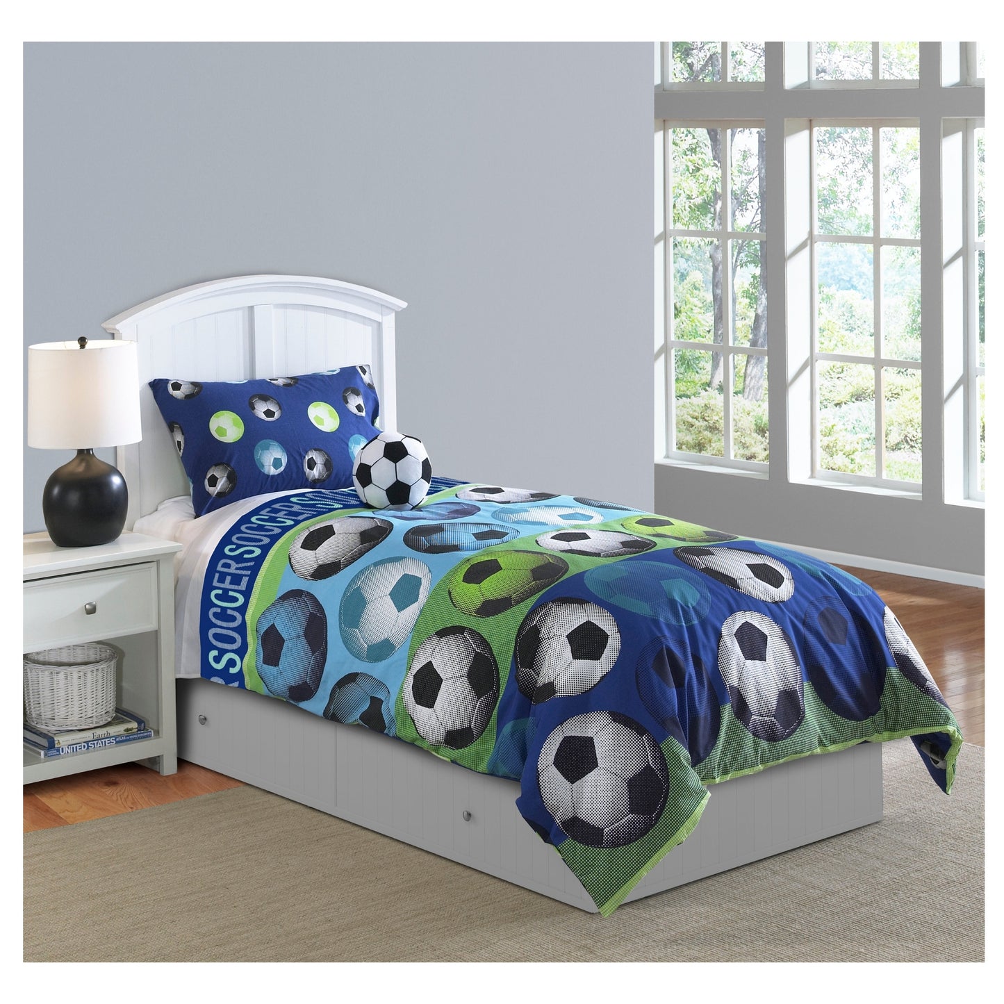 Hallmart Collectibles Soccer League 4-Piece Full Comforter Set