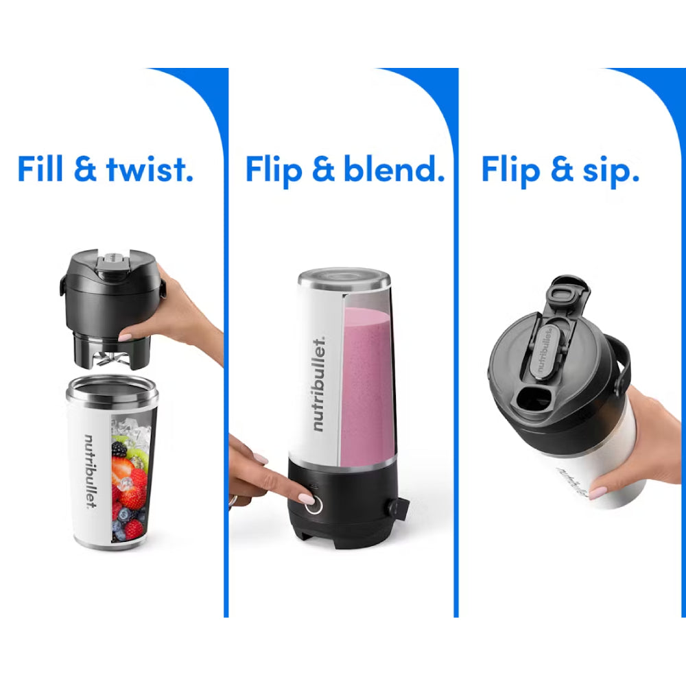 Nutribullet NBPB50350AW Flip Insulated Portable Blender - White