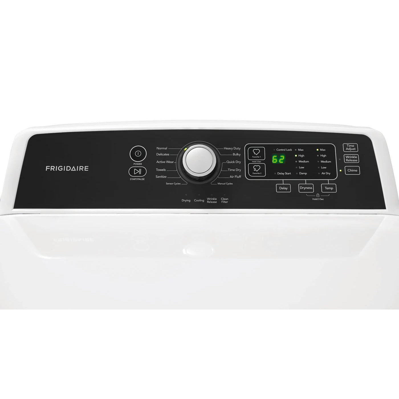 Frigidaire FFRE4120SW 6.7 cu.ft. Front Load Electric Dryer - White - Curacao