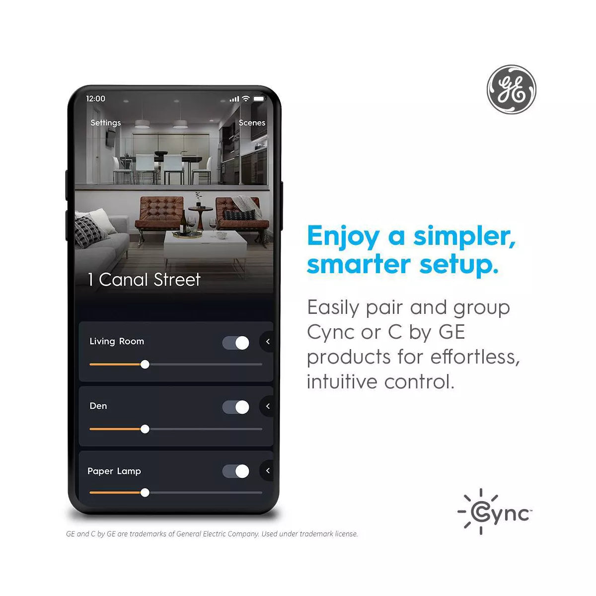 GE C-Life A19 60 Watts Smart LED Light Bulb with WiFi (Set of 2) - Soft White