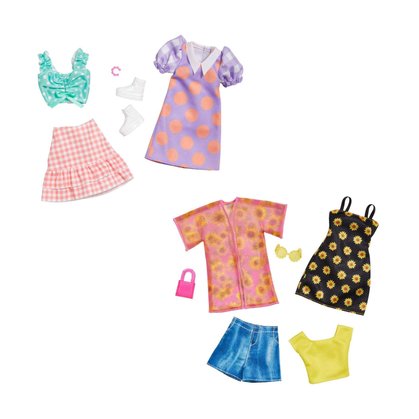 Barbie Clothes Outfits and Accessories (Set of 2) for Barbie Doll - Assorted