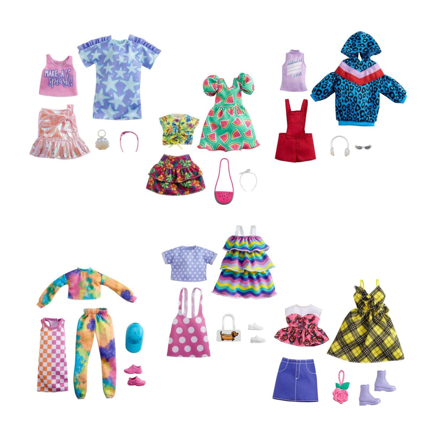 Barbie Clothes Outfits and Accessories (Set of 2) for Barbie Doll - Assorted