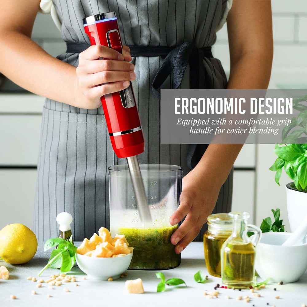 Ovente 8-Speed Electric Cordless Immersion Hand Blender
