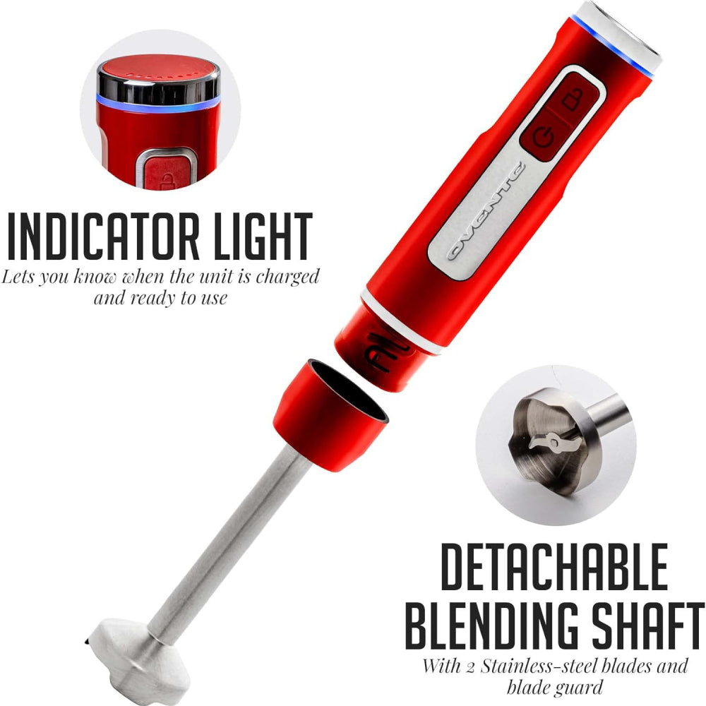 Ovente 8-Speed Electric Cordless Immersion Hand Blender