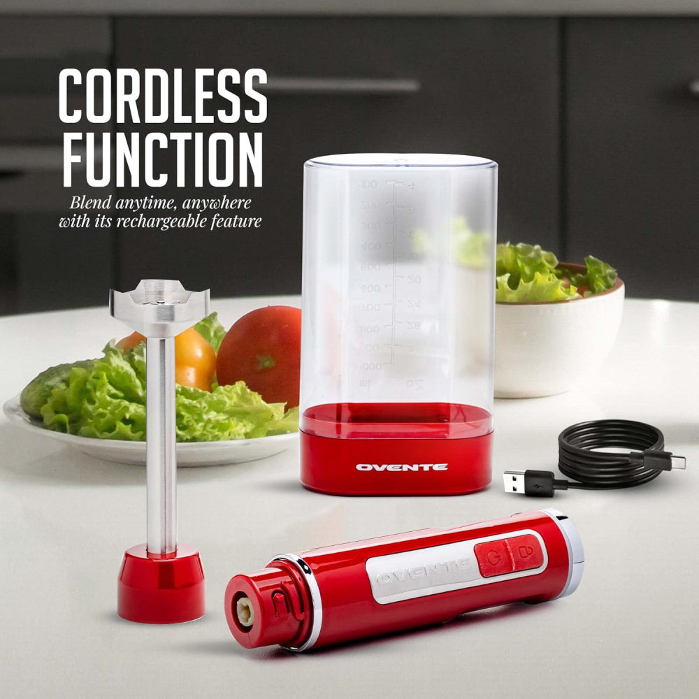 Ovente 8-Speed Electric Cordless Immersion Hand Blender