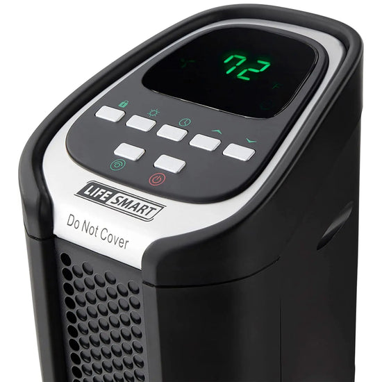 Appliance Basics HT1053 LifeSmart Infrared Digital Tower Heater with 2 Heating Elements - Black - Curacao