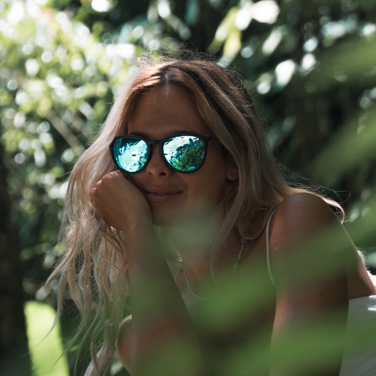 Hurricane - Matte Black - Sky Blue Polarized