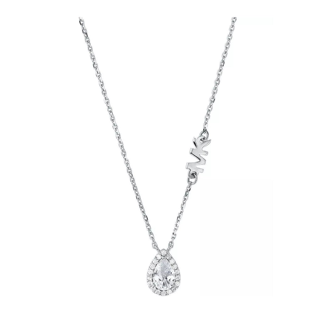 Michael Kors Women's Pear-Shaped Pendant Necklace in Sterling Silver