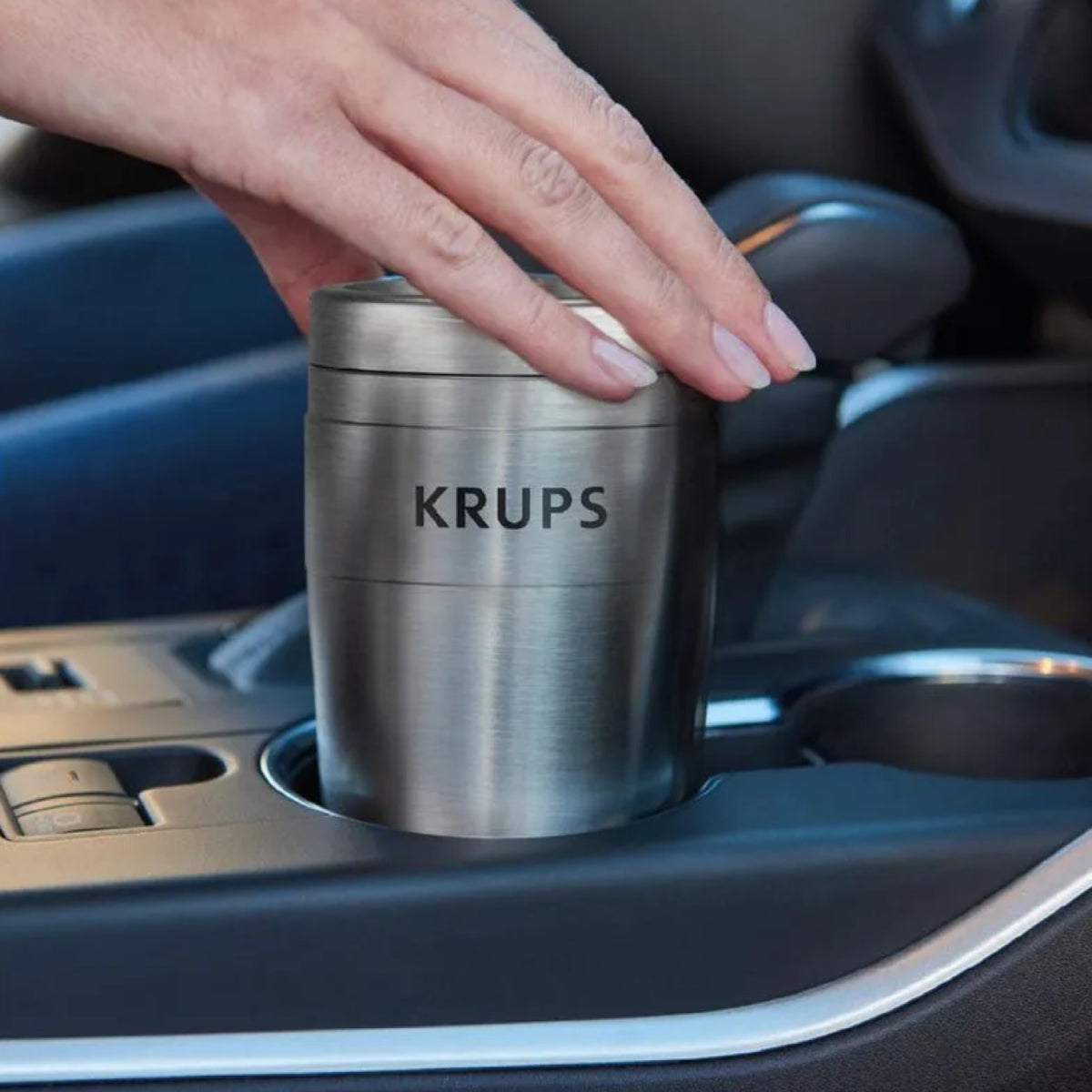 Krups Single Serve Brewer Drip Coffee Maker with Tumbler - Black/Stainless Steel