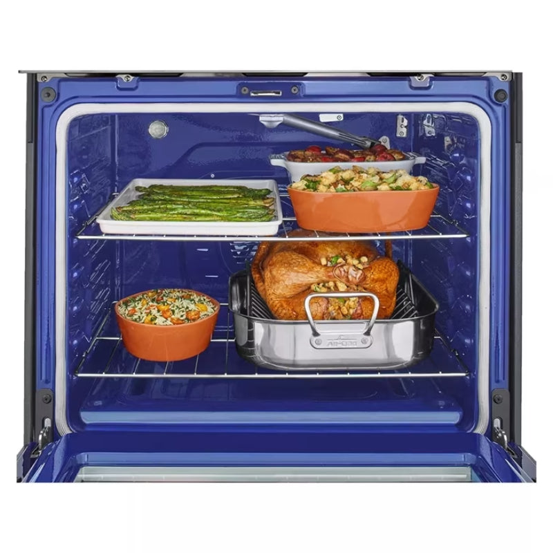 LG LRGL5823D 5.8 cu. ft. Smart Fan Convection Gas Range with Air Fry & EasyClean - Black Stainless Steel - Curacao