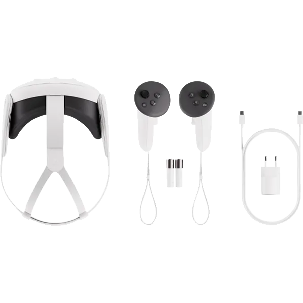 Bundle: Meta Quest 3 512 GB Virtual Reality Headset + Meta Quest Carrying Case for Quest 3/3S - Gray + Meta Quest 3 Elite Strap + Meta Quest Compact Charging Dock