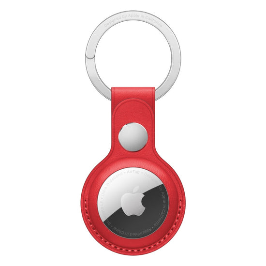 Apple AirTag Leather Key Ring - Red - Curacao