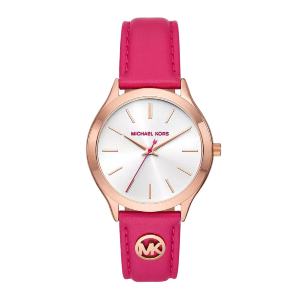 Michael Kors Slim Runway Women's 38mm Strap Watch - White Dial