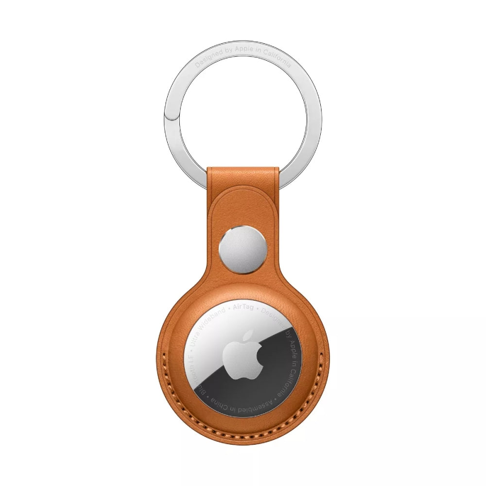 AirTag Leather Key Ring - Golden Brown , Shop w/ Credit Financing