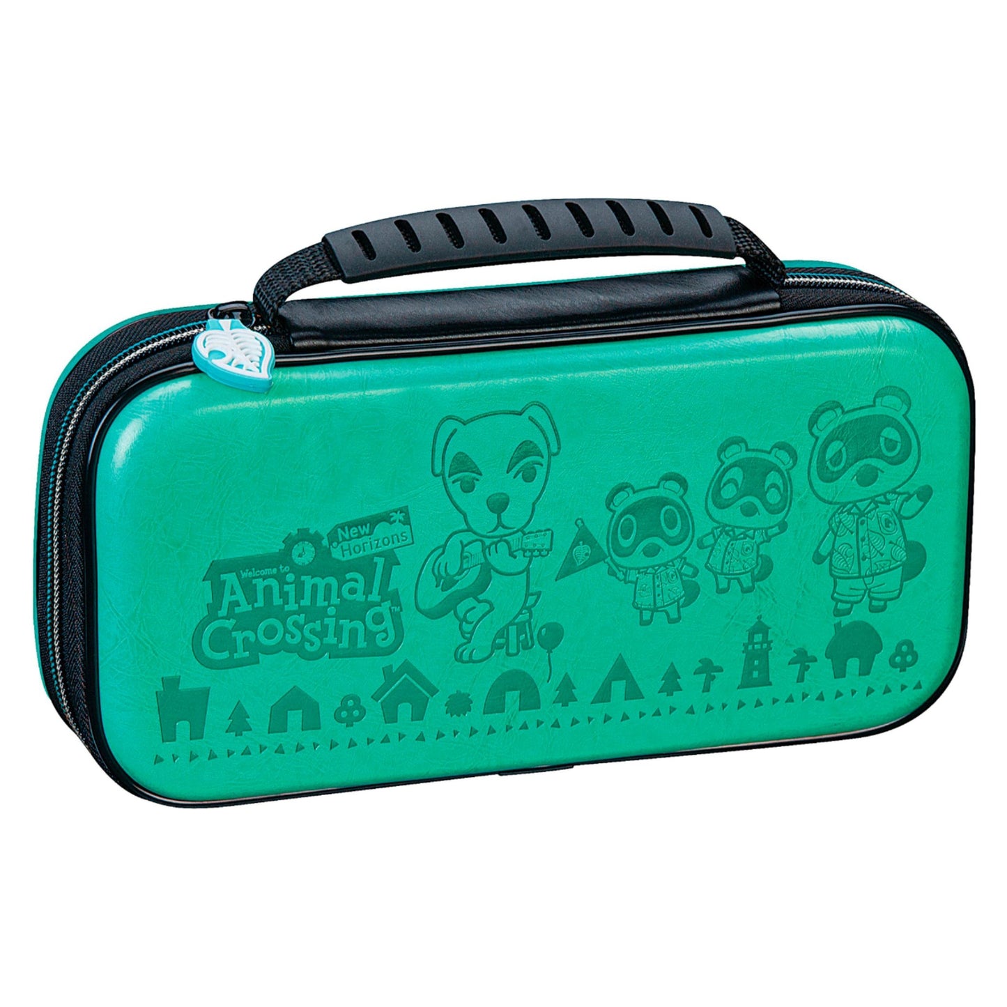 Estuche de viaje de lujo RDS Industries Animal Crossing New Horizon Game Traveler para Nintendo Switch y Switch Lite, color verde