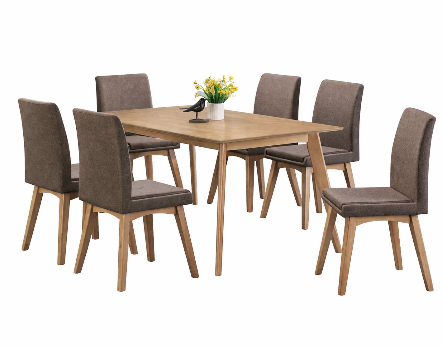 Opus (7-Piece) Dining Table Set by Best Home - Gray/Brown
