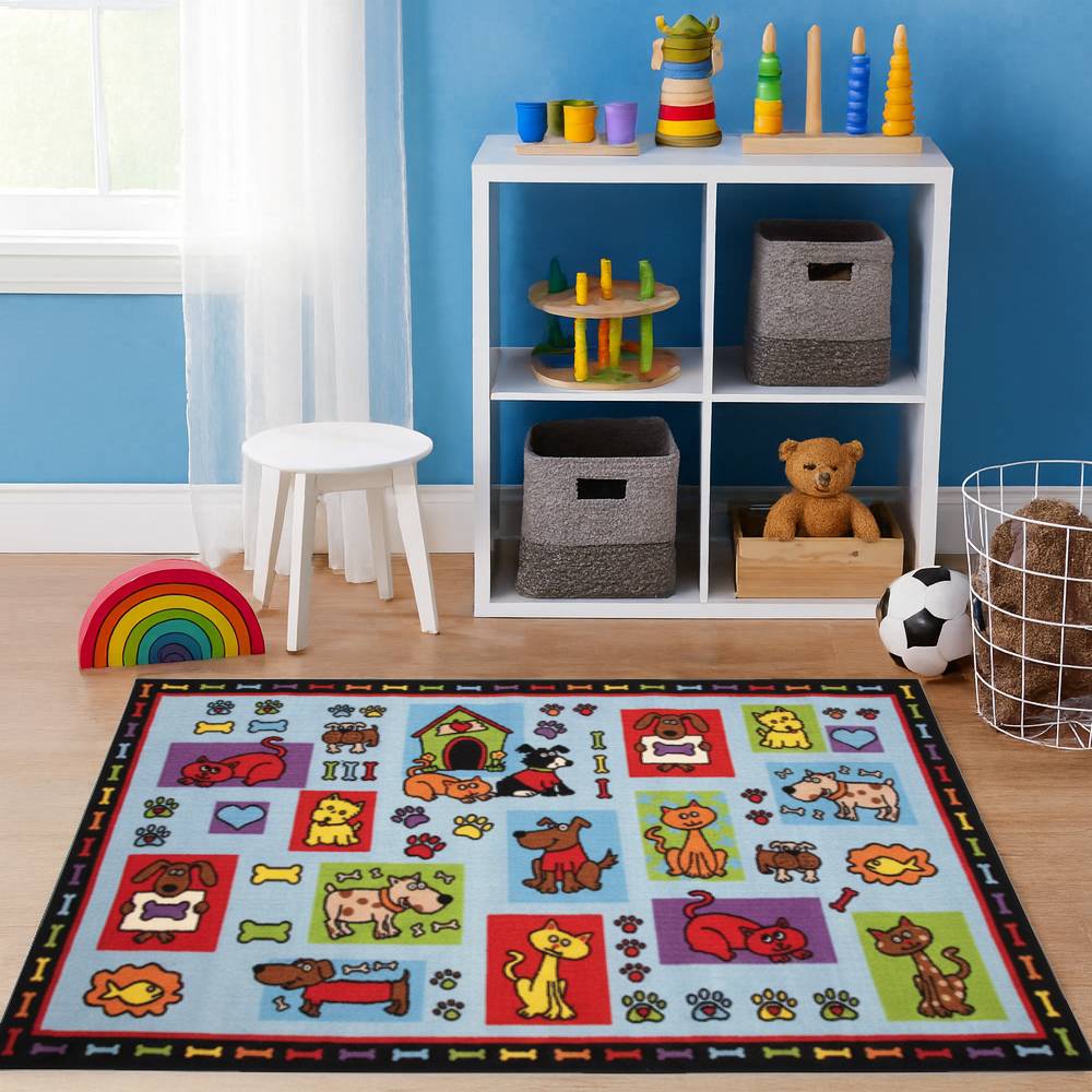 L.A Rugs 3'3" x 4'10" Fun Time Pets R Us Rectangular Area Rug