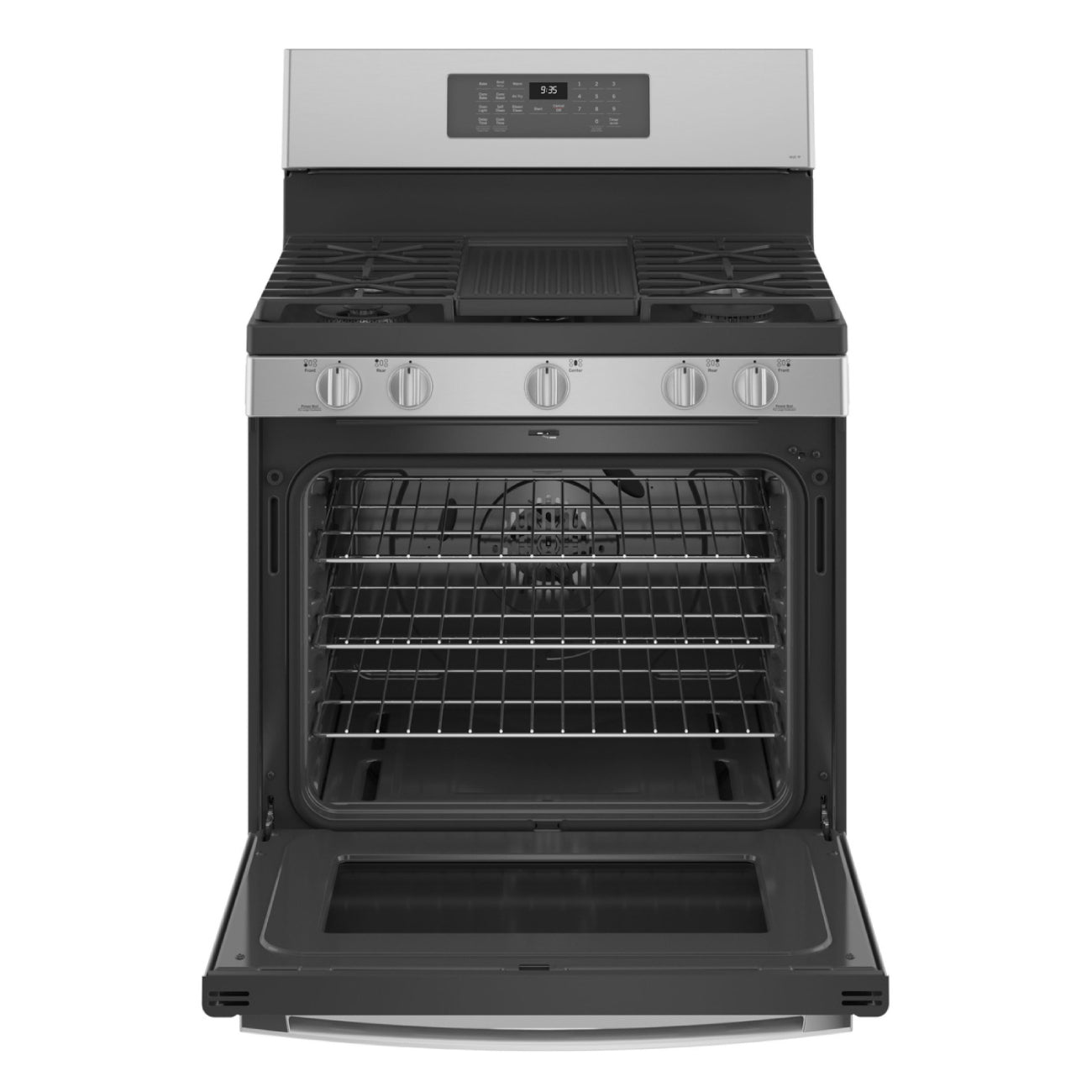 GE Profile PGB935YPFS 5.6 cu. ft. Smart Free-Standing Gas Range with No Preheat Air Fry - Fingerprint Resistant Stainless Steel - Curacao