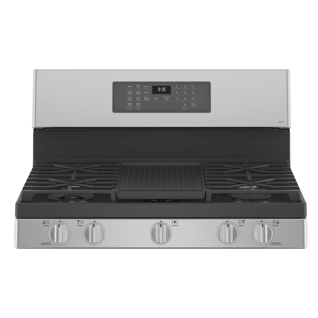 GE Profile PGB935YPFS 5.6 cu. ft. Smart Free-Standing Gas Range with No Preheat Air Fry - Fingerprint Resistant Stainless Steel - Curacao
