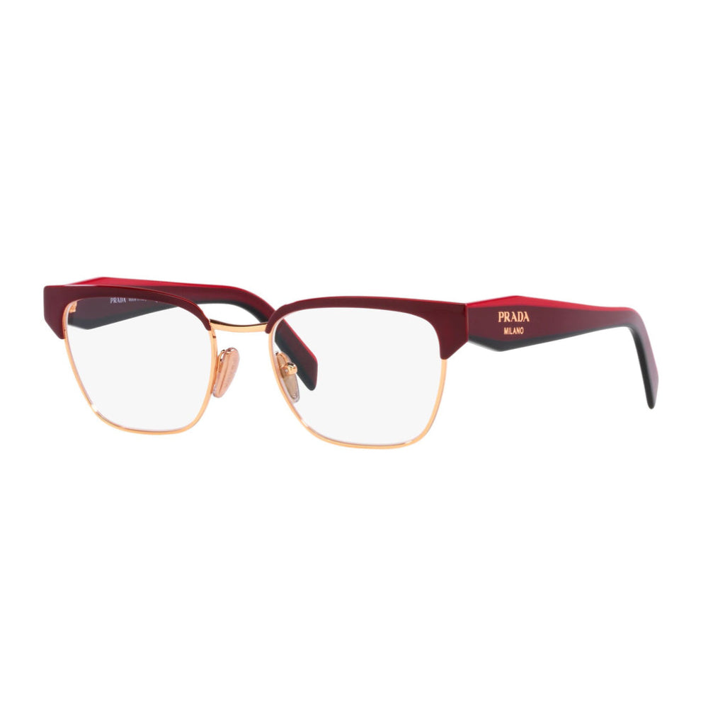 Prada Woman Brown/Pale Gold Optical Metal