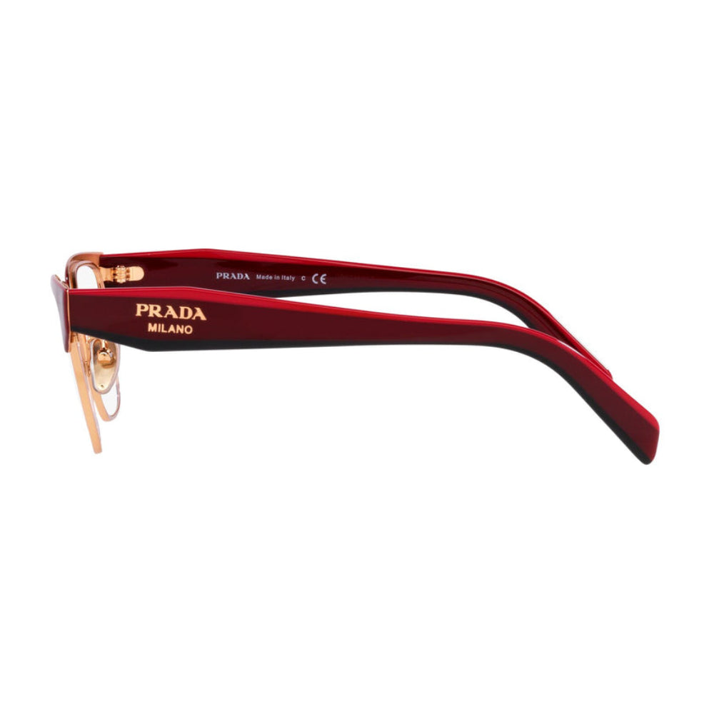 Prada Woman Brown/Pale Gold Optical Metal
