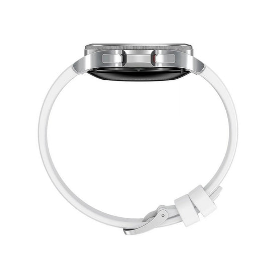 Samsung Galaxy Watch4 Classic Unisex 42mm Stainless Steel Case Smartwatch with Silver Sport Band - Bluetooth - Curacao