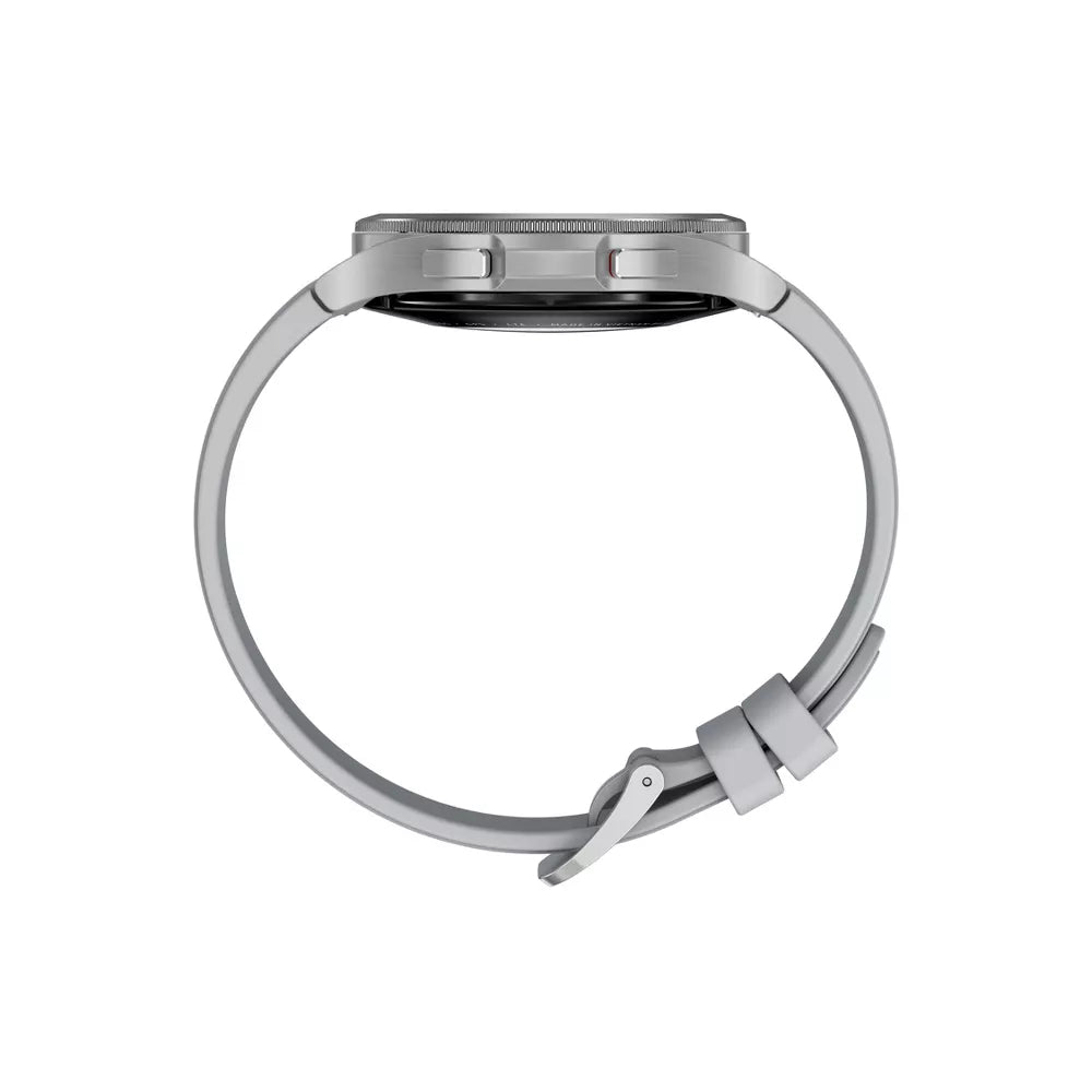 Samsung Galaxy Watch4 Classic Unisex 46mm Stainless Steel Case Smartwatch with Silver Sport Band - LTE - Curacao