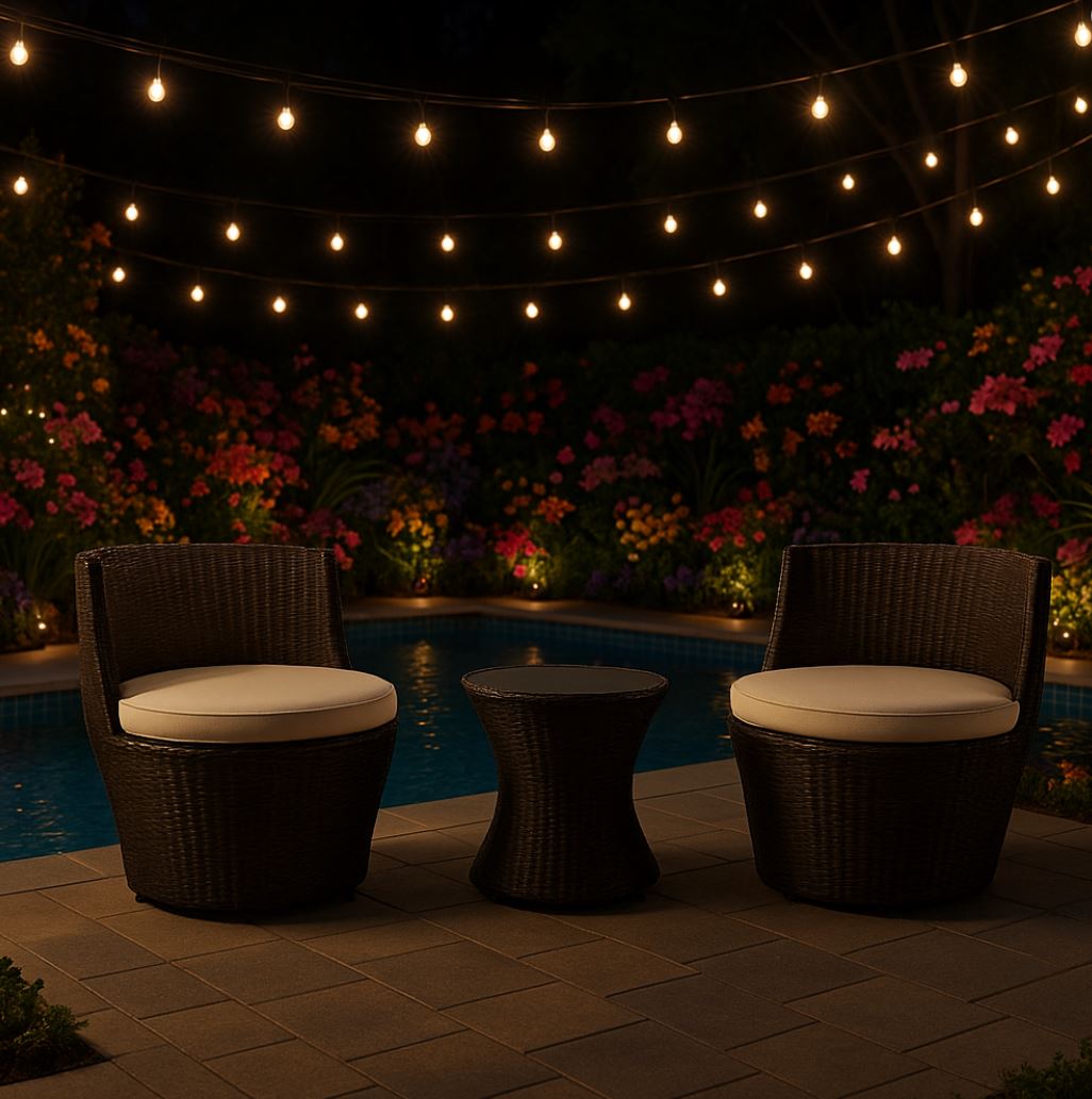 Wicker Patio 3-Piece Set by Best Home