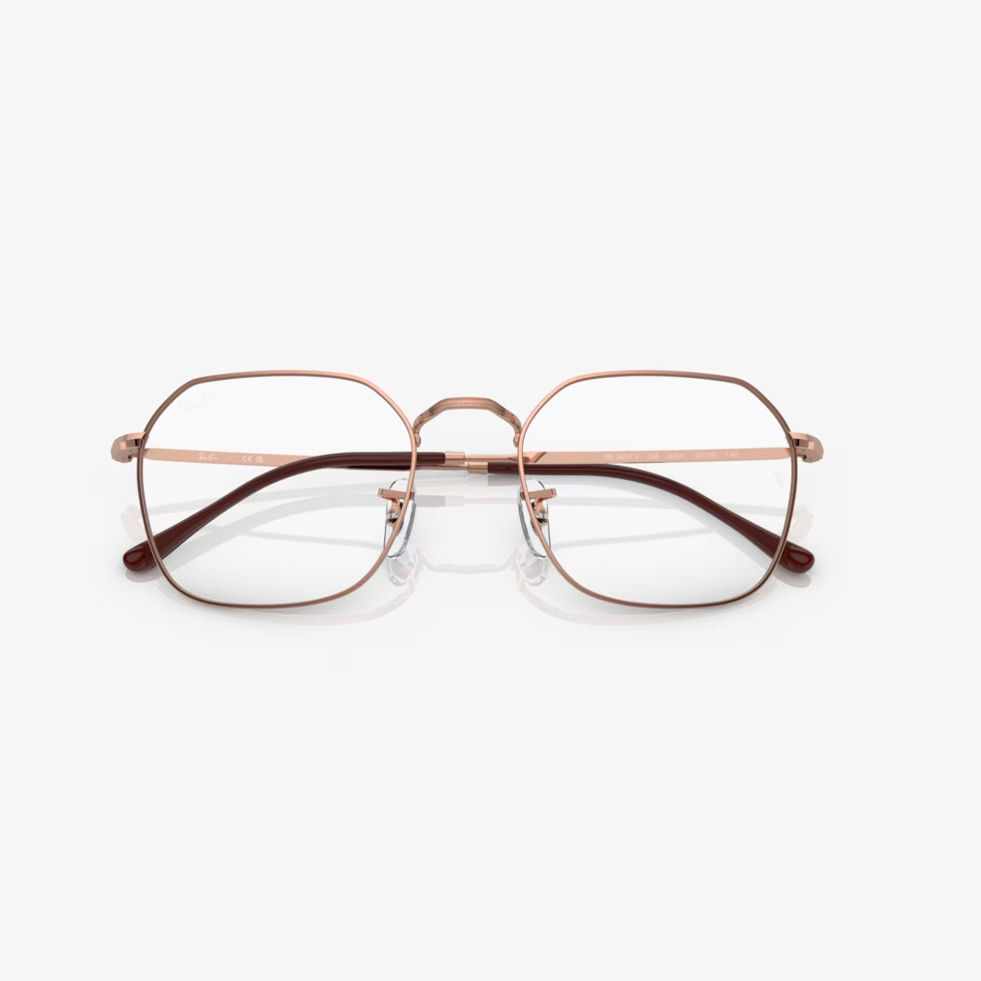 Ray-Ban Unisex Geometric Eyeglasses, Rose Gold
