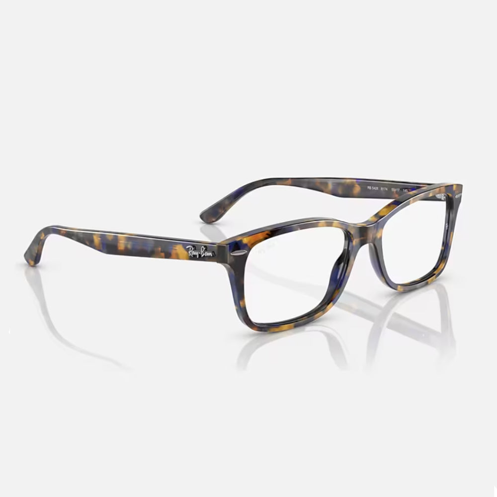 Ray-Ban Unisex Square Eyeglasses, Yellow/Blue Havana