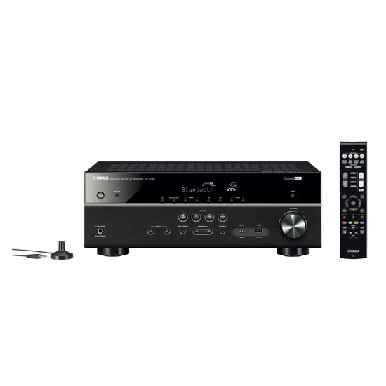 Yamaha RX-V385 5.1-Channel Home Theater Receiver with Remote - Black - Curacao