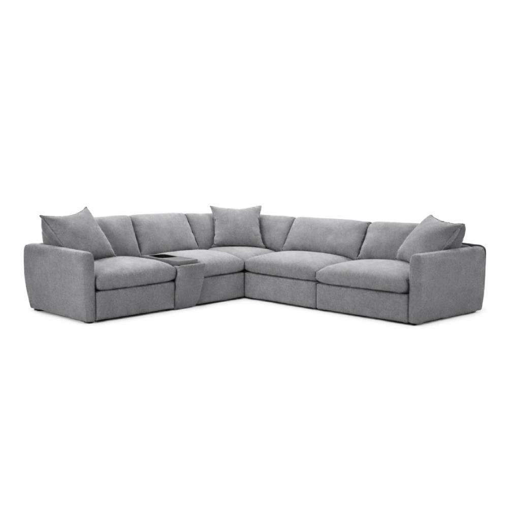 Avalon Cloud Sectional Sofa Set with Speaker by Lifestyle - Gray