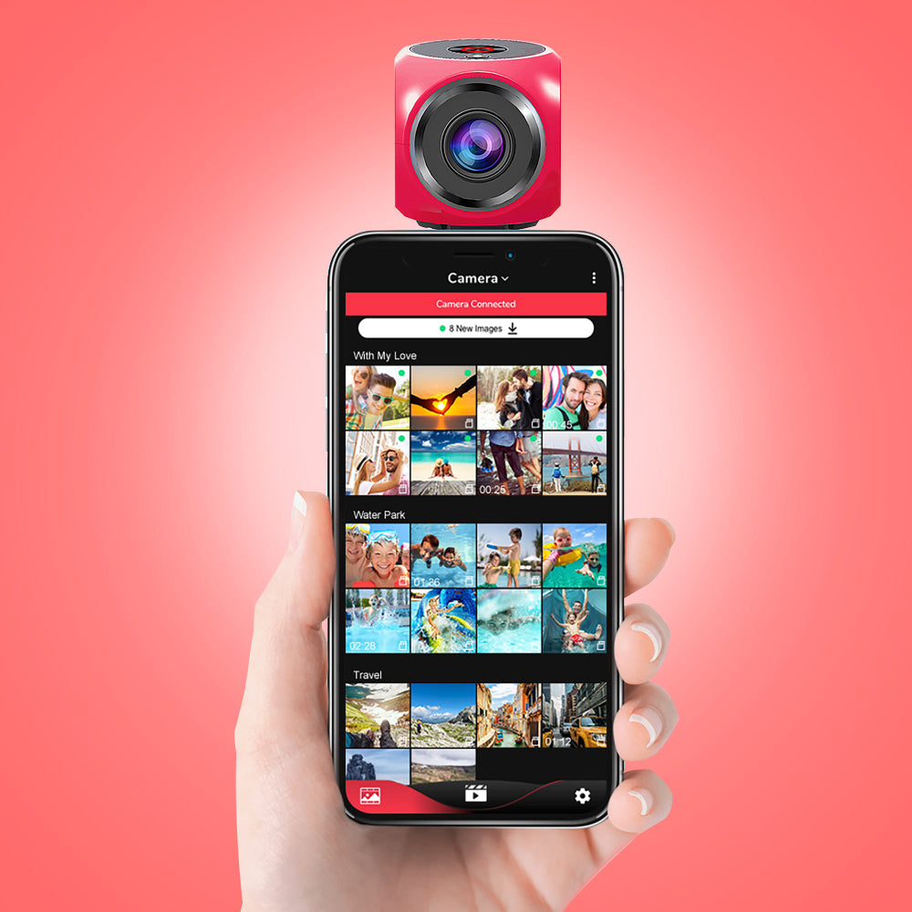 VuPoint Share Q Lifestyle Action Camera with iOS - Pink - Curacao