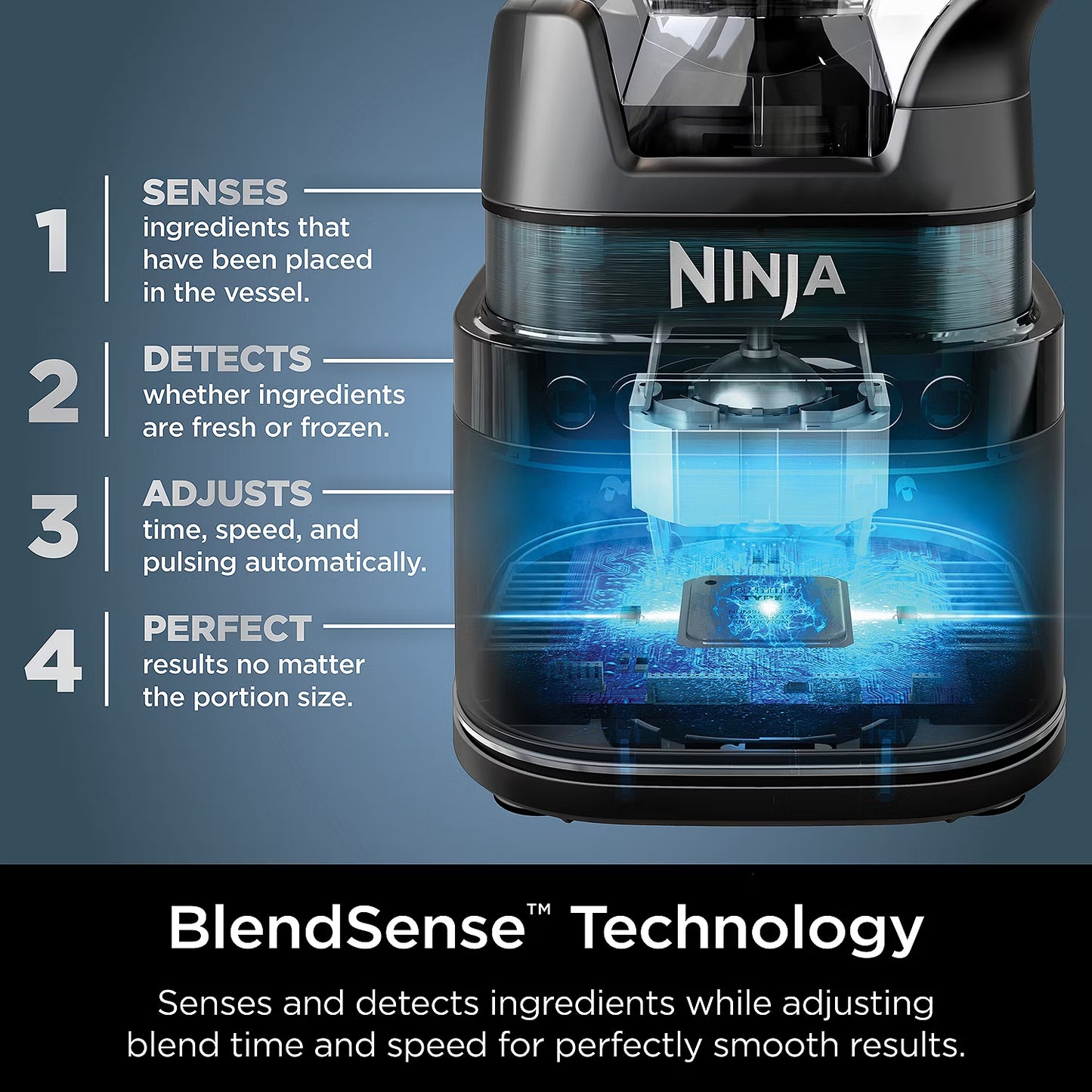 Ninja TB301 Detect Duo Power Blender Pro + Single Serve with BlendSense Technology - Black