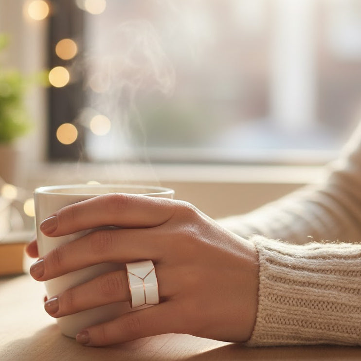 Metal Alchemist Honey Comb Medium Bold Ring in 925 Sterling Silver