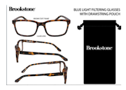 Brookstone Blue Light Filtering Glasses Set BRW