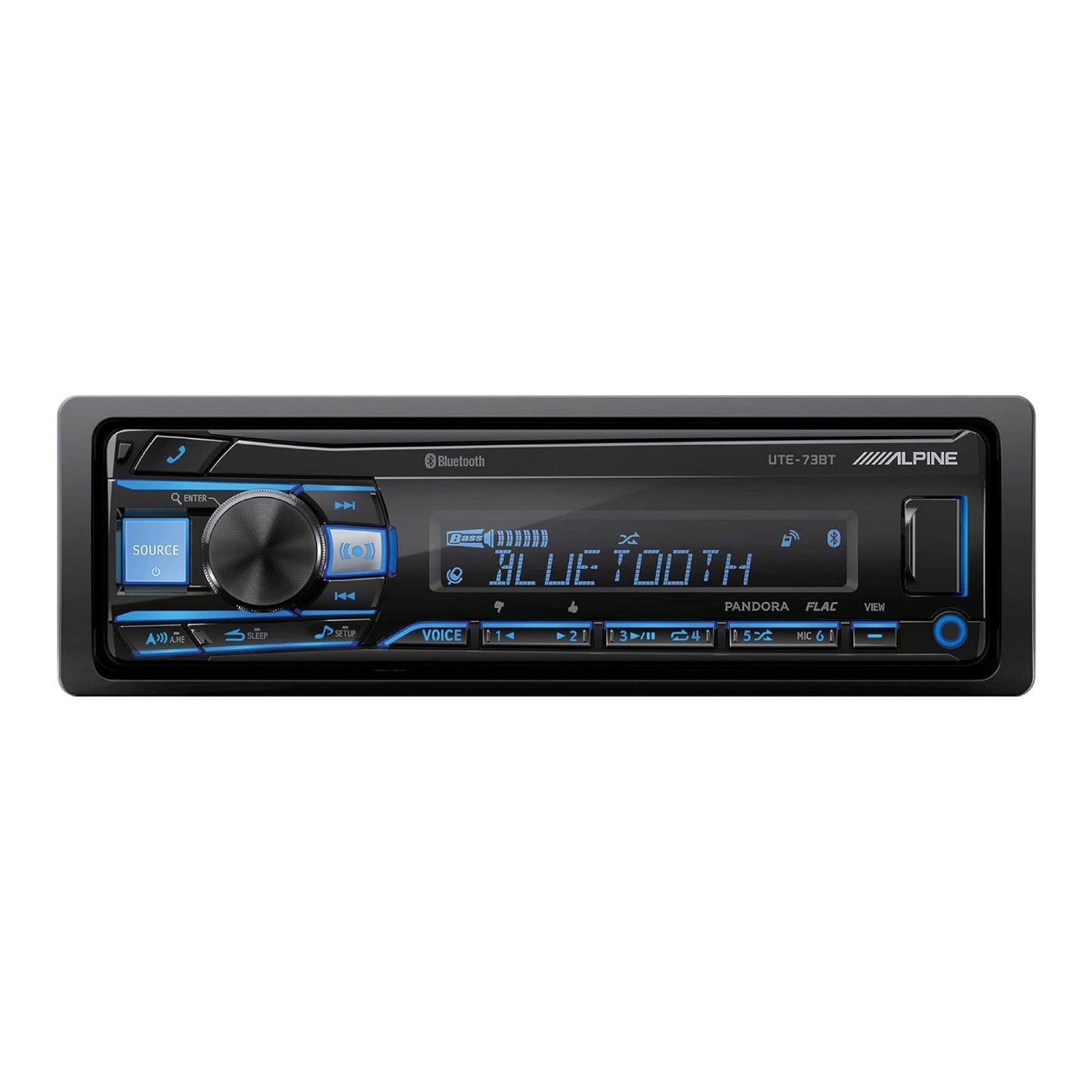 ALPINE In-Dash Digital Media Receiver with Built-in Bluetooth - Black - Curacao