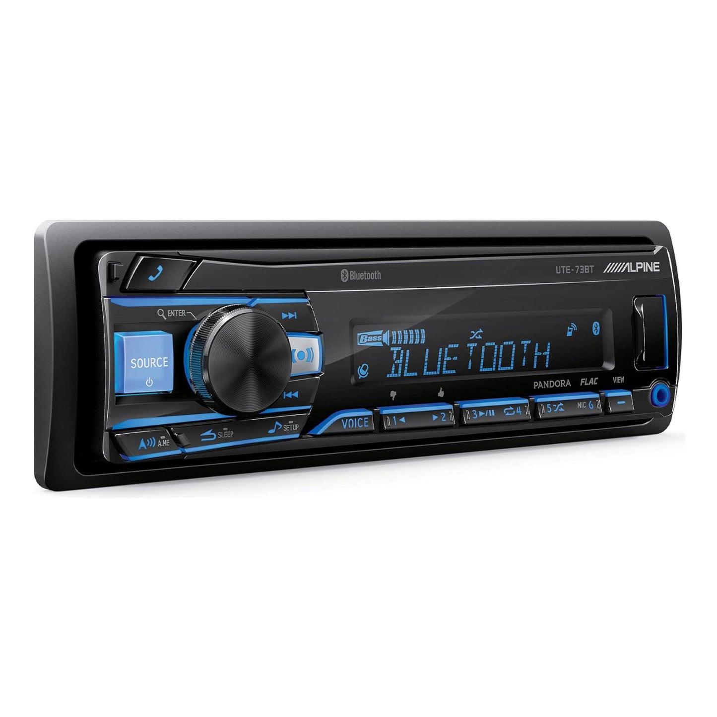 ALPINE In-Dash Digital Media Receiver with Built-in Bluetooth - Black - Curacao