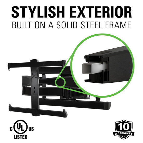 Sanus VLF728-B2 Full Motion TV Wall Mount for 42" to 90" Display - Black - Curacao